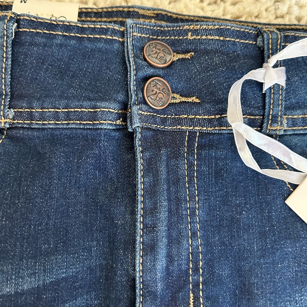 Fashion2Love | Dark Denim Midi Pencil Skirt | Size Medium - Picture 3 of 9